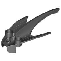 Large Figure Armor, Webbed Fin in Black