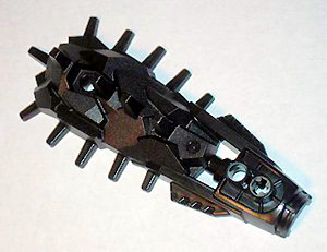Large Figure Weapon Club, Thorned, Half (Stronius) in Black