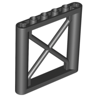 Support 1 x 6 x 5 Girder Rectangular in Black