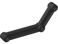 Technic Link 1 x 9 Bent (6 - 4) in Black