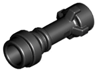 Weapon Lightsaber Hilt with Bottom Ring in Black