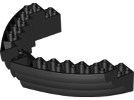 Boat Hull Section, Brick 16 x 10 x 3 in Black