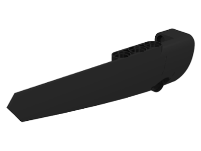 Technic Panel Fairing #5 Long Smooth, Side A in Black