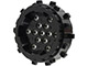 Wheel Hard Plastic with Small Cleats in Black