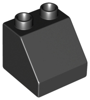 Duplo Brick 2 x 2 Slope 45° in Black