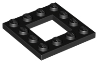 Plate Special 4 x 4 with 2 x 2 Opening in Black