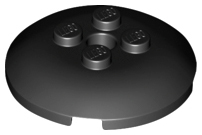 Dish 4 x 4 with 4 Studs in Black