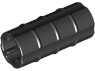 Technic Axle Connector Ridged [with x Hole x Orientation] in Black