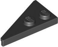 Wedge Plate 2 x 4 27° Right in Black