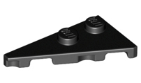 Wedge Plate 2 x 4 27° Left in Black