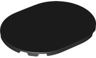 Tile Round 6 x 8 in Black