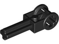 Technic Axle 1.5 with Perpendicular Axle Connector (Technic Pole Reverser Handle) in Black