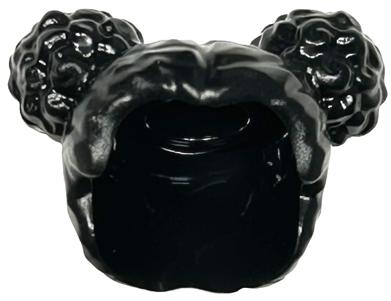 Hair Two Round Buns [Plain] in Black