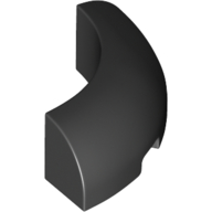 Brick Round Corner 3 x 3 x 1 No Studs in Black