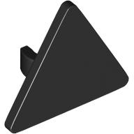 Road Sign Clip-on 2.2 x 2.667 Triangular with Open O Clip in Black