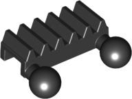 Technic Gear Rack 1 x 2 with Ball Joints in Black