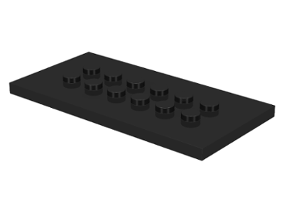 Plate Special 4 x 8 with Studs in Centre in Black