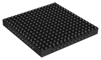 Brick Special 16 x 16 x 1 1/3 with Pin Holes in Black