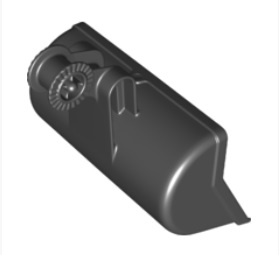 Duplo Front End Loader Bucket with Locking Ring - 9 Teeth in Black