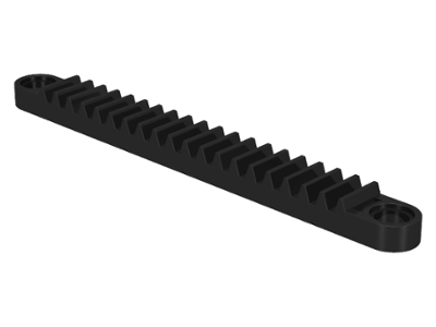 Technic Gear Rack 1 x 10 with Holes in Black