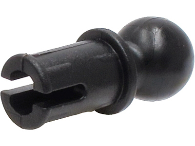 Technic Pin with Friction Ridges Lengthwise and Towball - Square Pin Hole in Black