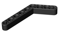 Technic Beam 1 x 9 Bent (6 - 4) Thick in Black
