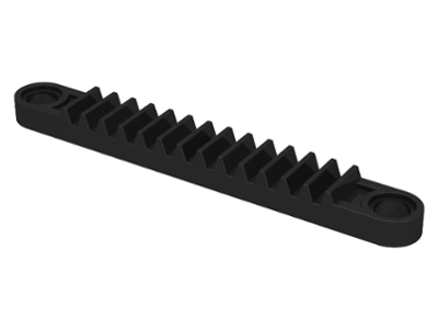 Technic Gear Rack 1 x 8 with Holes in Black