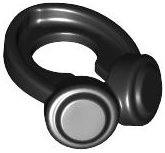Minifig Neckwear Headphones in Black