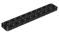 Technic Beam Frame 3 x 19 with 2 Center Cross Beams, 3 Openings Thick in Black