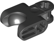 Technic Axle Connector 2 x 3 with Ball Socket, Closed Sides in Black