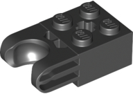 Technic Brick Special 2 x 2 with Ball Socket Wide and Axle Hole, No Arm Holes in Black