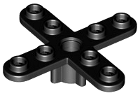 Propeller 4 Blade 5 Diameter with Rounded Ends, Closed Hub in Black