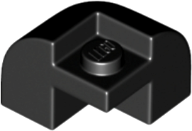 Brick Round, Curved 2 x 2 x 1 1/3, Corner in Black