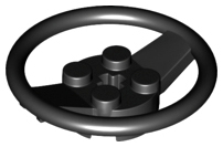 Steering Wheel with 4 Studs on Center in Black