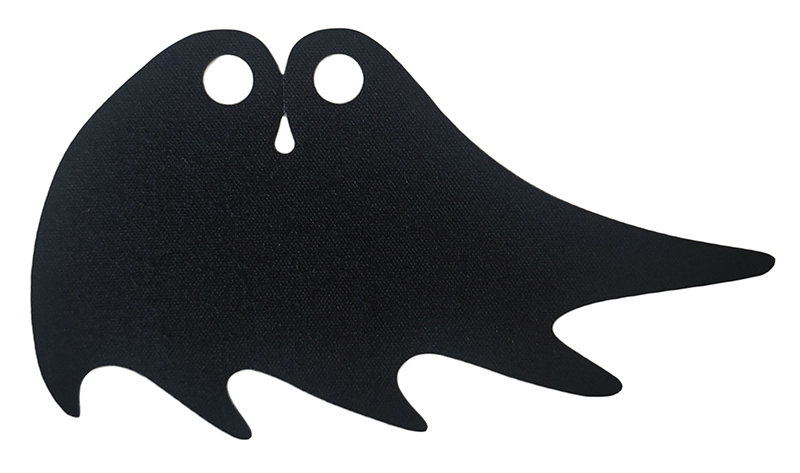 Neckwear Cape, Scalloped 5 Points Swept Left in Black
