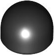 Dome 1 x 1 x 2/3 in Black