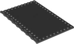 Plate Special 10 x 16 with Studs on Edges and Bar Handles on 1 Side in Black