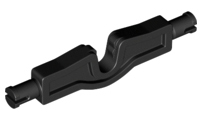 Vehicle Axle with Steering Clip and Pins in Black