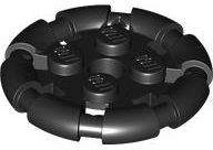 Plate Special 2 x 2 with Bar Frame Round in Black