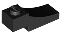 Brick Curved, 3 x 1 with 1/3 Inverted Cutout in Black