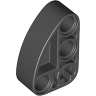Technic Beam 2 x 3 L-Shape with Quarter Ellipse Thick in Black