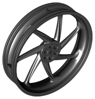 Wheel 107.1 x 24 Motorcycle in Black