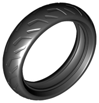 Tyre Motorcycle Racing Tread in Black