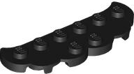 Plate Special 2 x 6 with Mario Mustache Shape in Black