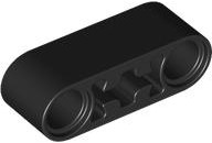 Technic Beam 1 x 3 Thick with Center Axle Hole in Black