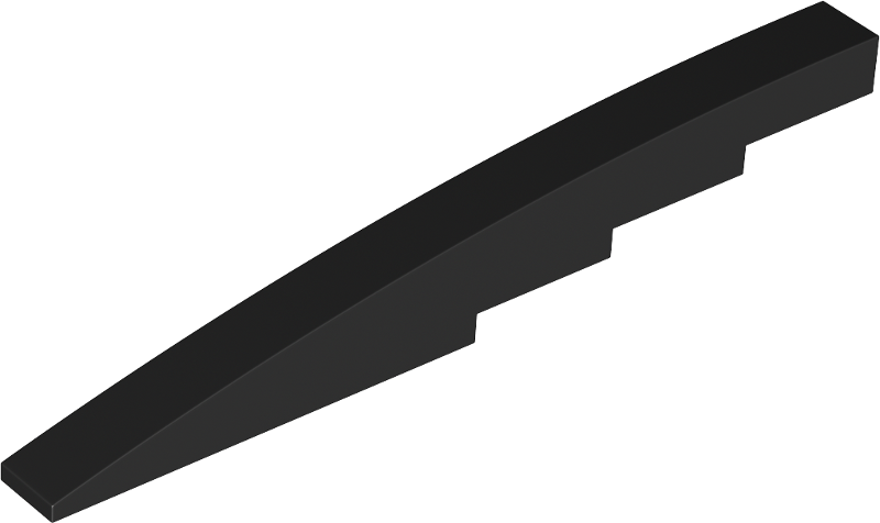 Brick Curved 1 x 12 x 1 2/3 with Cutouts in Black