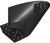 Aircraft Fuselage Curved Aft Section 6 x 10 Bottom, Pinholes in Black