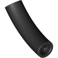 Brick Round 1 x 1 D. Tube with 45° Elbow and Axle Holes (Crossholes) at Each End in Black
