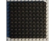 Brick 10 x 10 without Bottom Tubes, without Cross Supports in Black