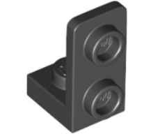 Bracket 1 x 1 - 1 x 2 Inverted in Black